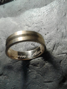 engraving inside all rings including tungsten- this message R150