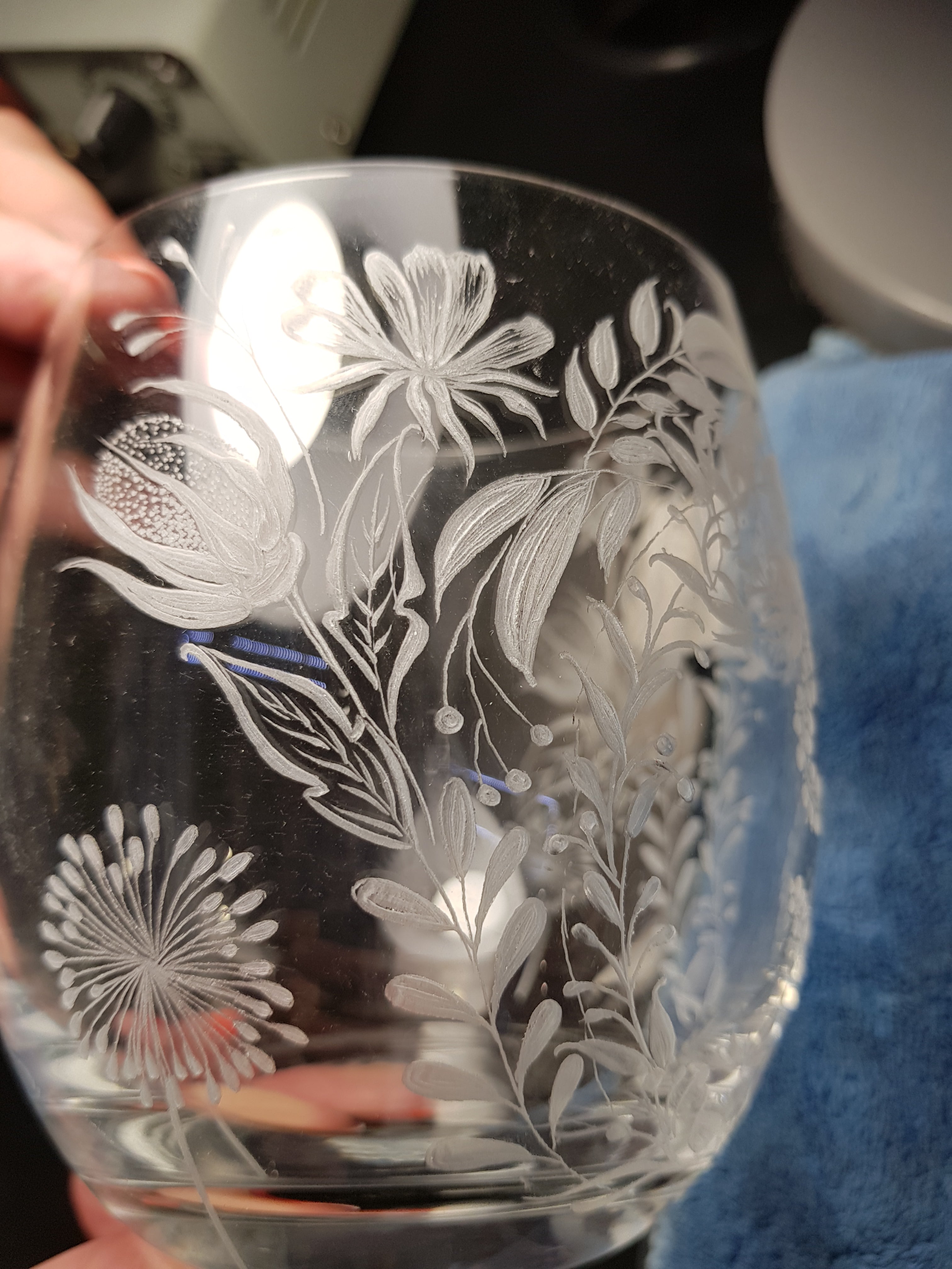 hand engraved glass