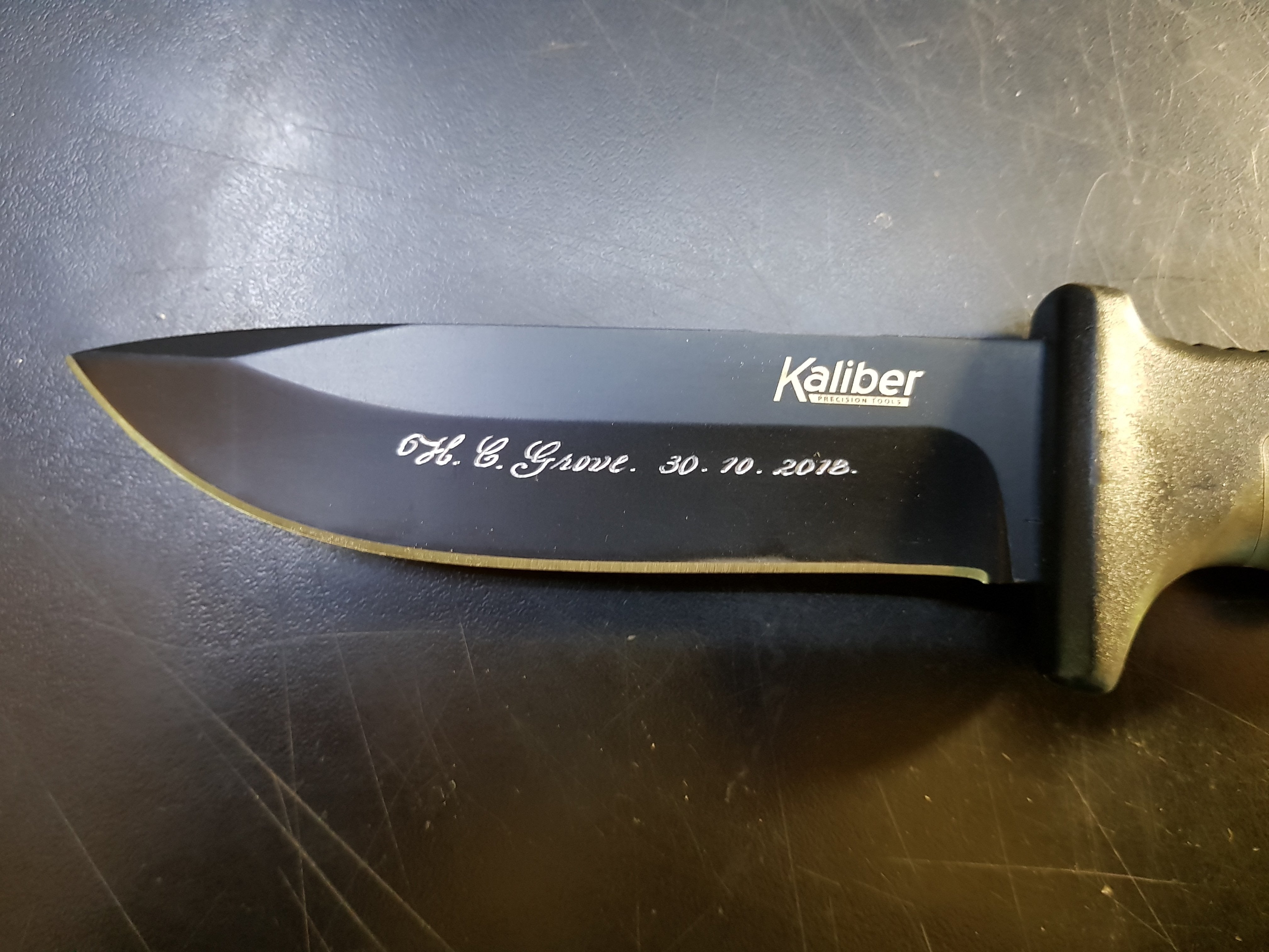 all knives can be engraved- engraving in this picture R120