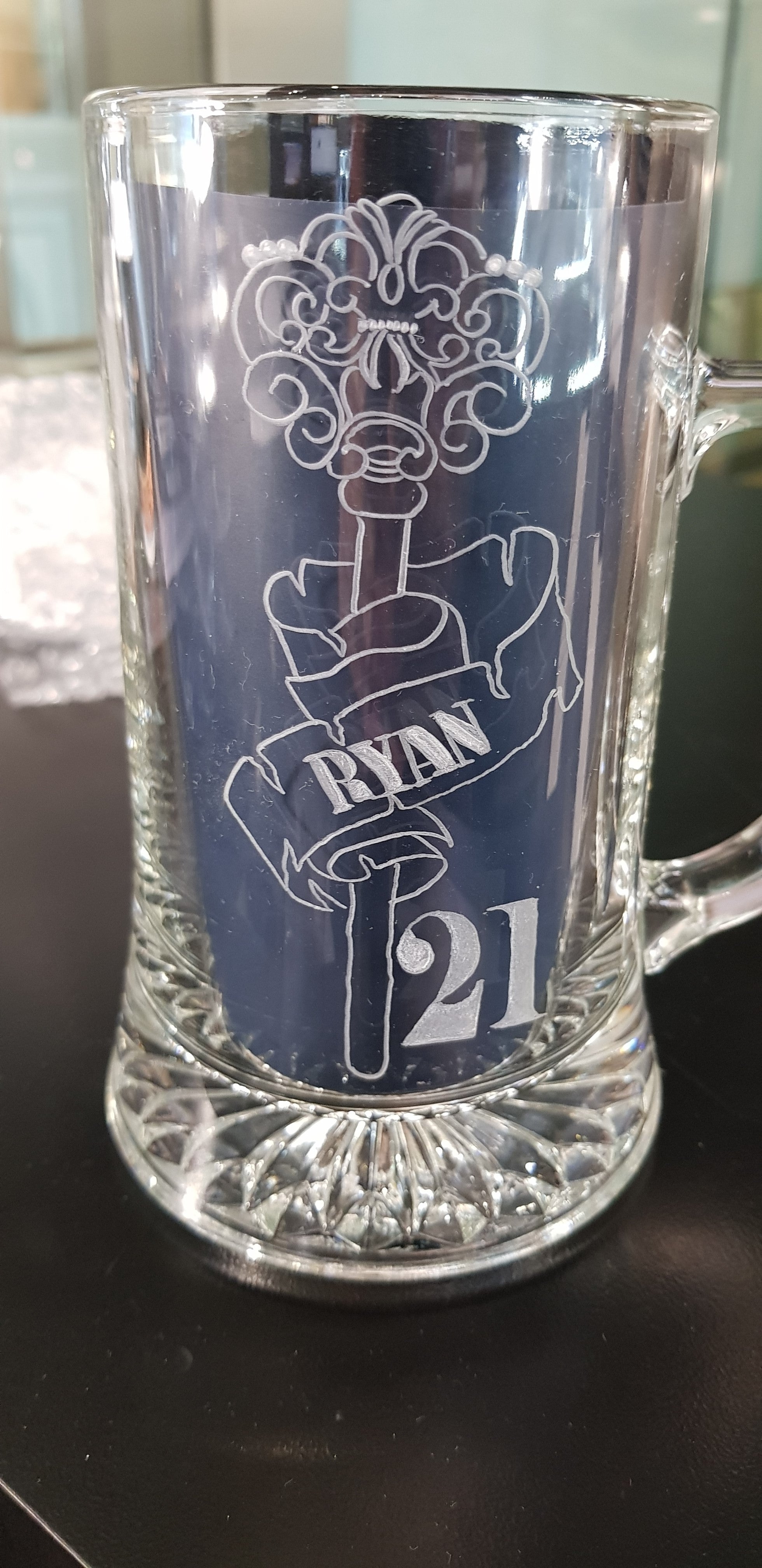 crystal beer tankards incl engraving