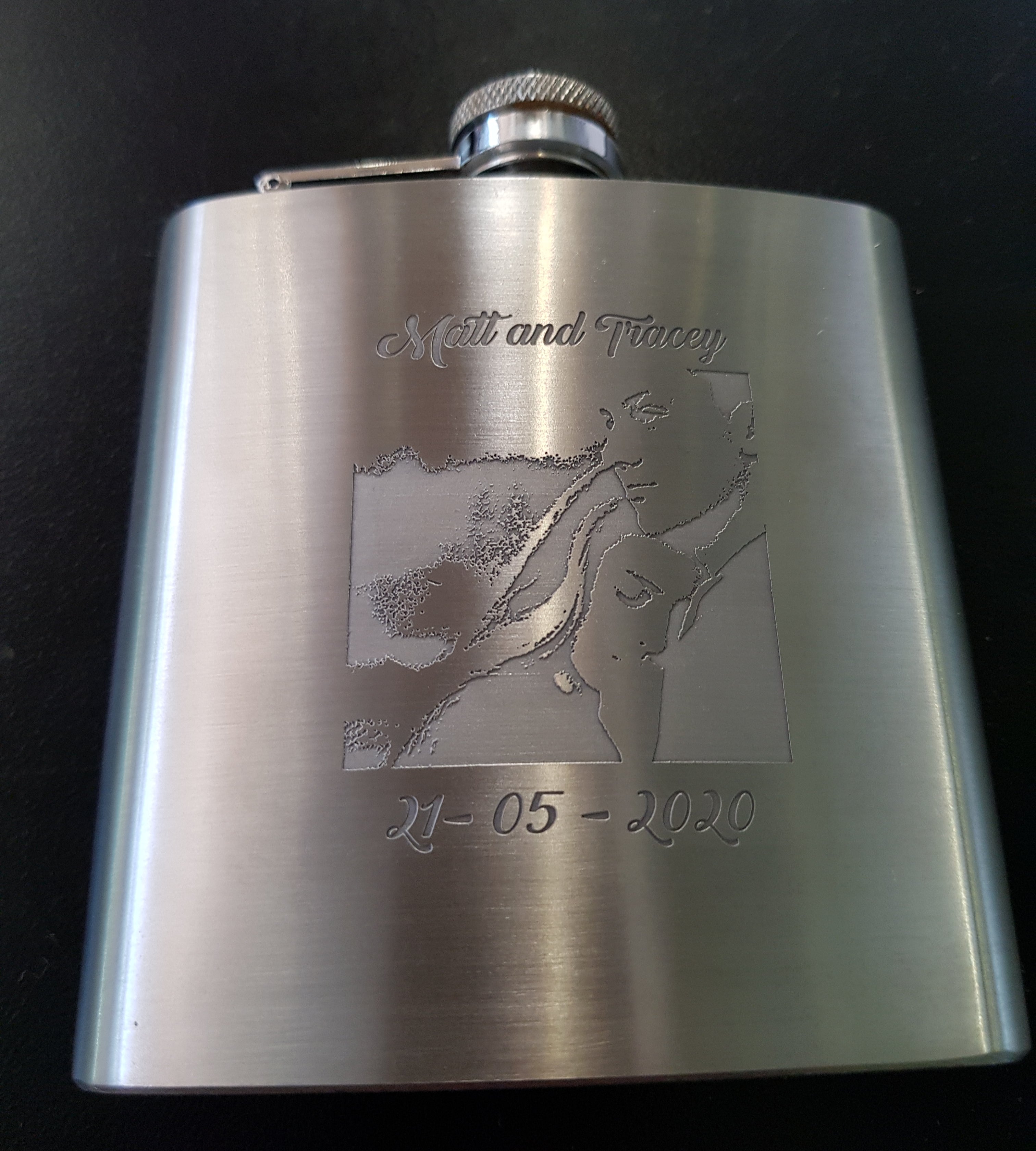 hip flasks - stainless steel hip flask R450 incl engraving