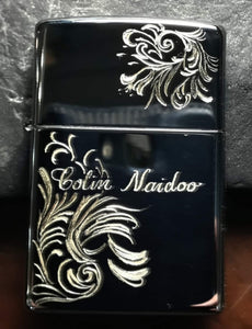 hand engraved zippo lighter - this design R250