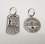 Load image into Gallery viewer, stainless steel key ring custom etched incl engraving on the back
