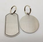 Load image into Gallery viewer, stainless steel key ring custom etched incl engraving on the back
