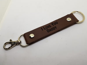 leather keyring cutomised