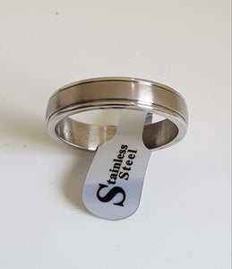 stainlees steel mens ring including engraving