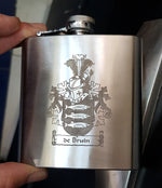 Load image into Gallery viewer, Customised Etched Stainless Steel Hip Flask
