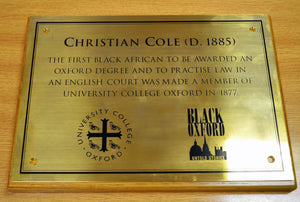 brass mounted plaque