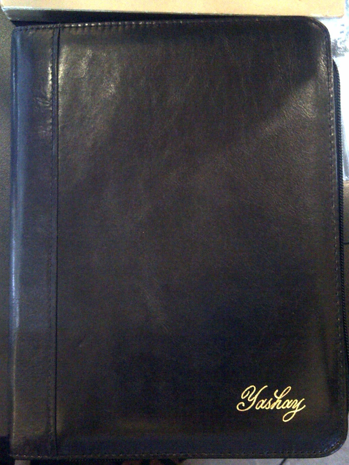 embossing on to leather folders CLICK pic for more