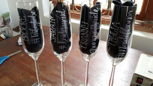 Champagne Glasses Engraved for Weddings Anniversaries Birthdays ...