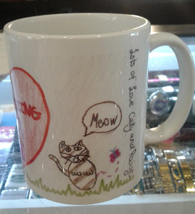 printed kids drawings onto mugs